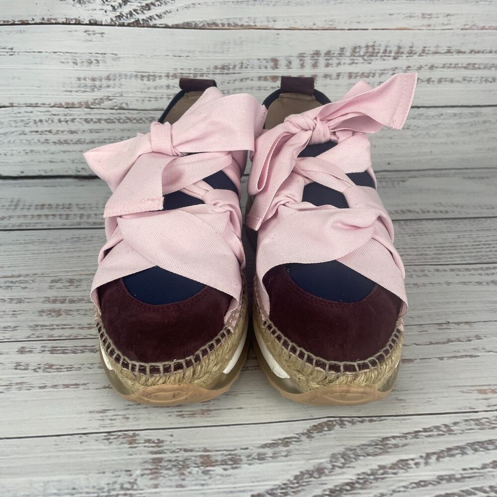 Free People Chapmin Womens US 7 Espadrille Sneakers Rose Burgundy - Picture 3 of 11